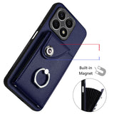 For-Honor-X8a-Organ-Card-Bag-Ring-Holder-Phone-Case-with-Long-Lanyard(Blue)
