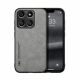 For-Honor-X8b-Skin-Feel-Magnetic-Leather-Back-Phone-Case(Light-Grey)