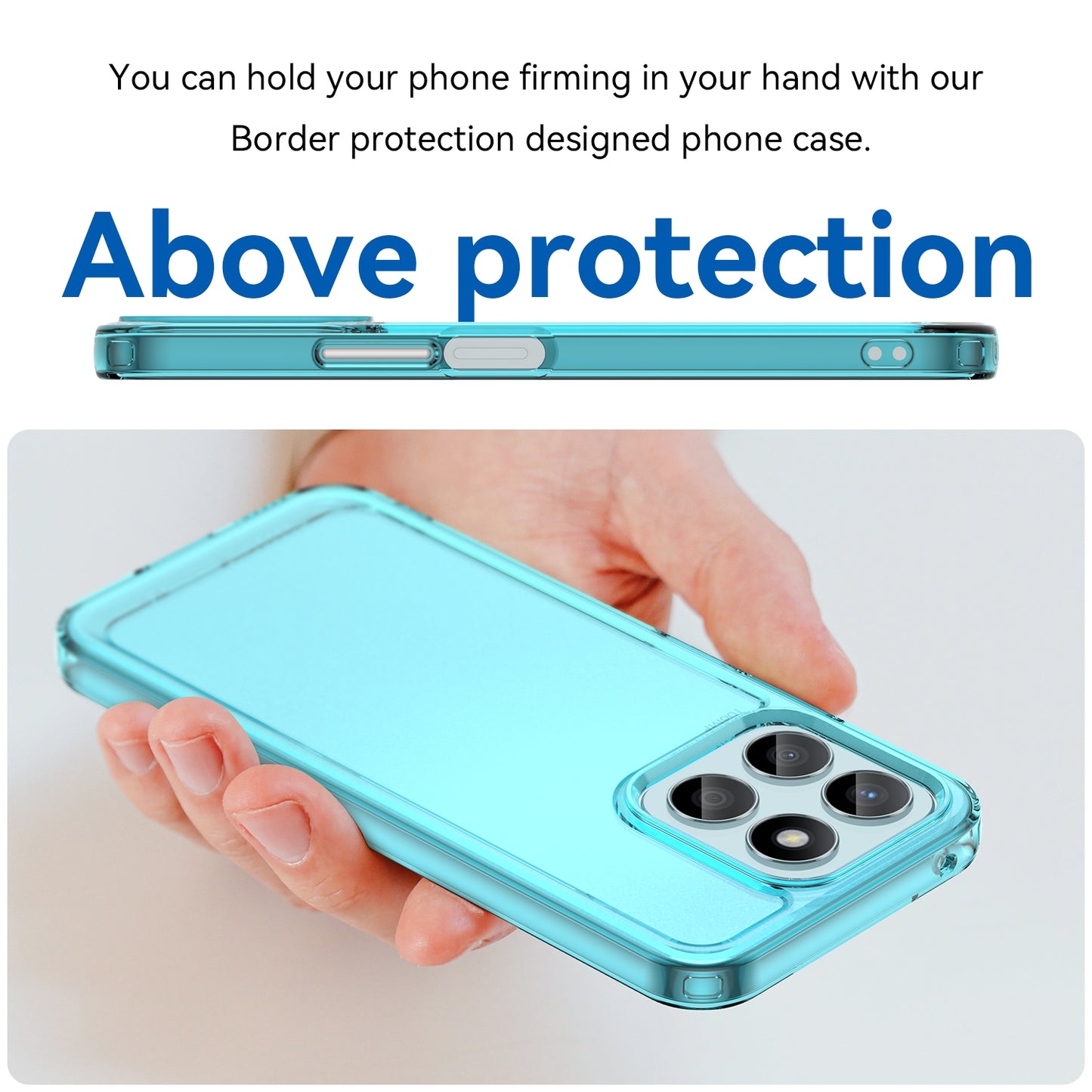 For-Honor-X8b-Candy-Series-TPU-Phone-Case(Transparent-Blue)