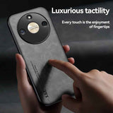 For-Honor-X8b-Skin-Feel-Magnetic-Leather-Back-Phone-Case(Light-Grey)