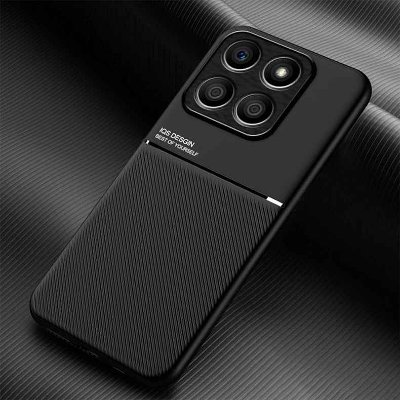 For-Honor-X8b-Classic-Tilt-Strip-Grain-Magnetic-PC-Hybrid-TPU-Phone-Case(Black)