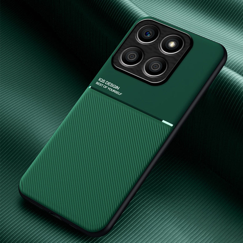 For-Honor-X8b-Classic-Tilt-Strip-Grain-Magnetic-PC-Hybrid-TPU-Phone-Case(Green)