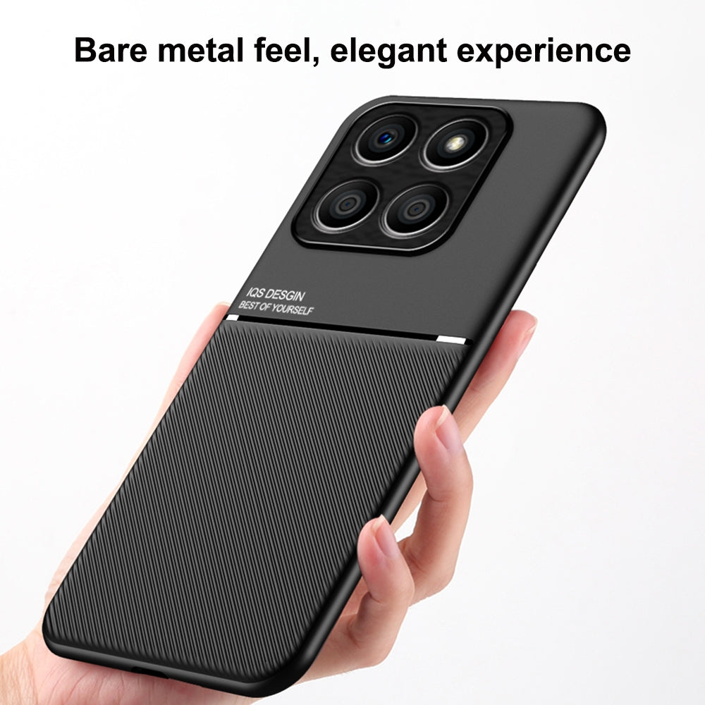 For-Honor-X8b-Classic-Tilt-Strip-Grain-Magnetic-PC-Hybrid-TPU-Phone-Case(Black)