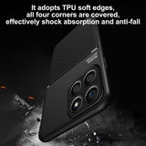 For-Honor-X8b-Classic-Tilt-Strip-Grain-Magnetic-PC-Hybrid-TPU-Phone-Case(Black)