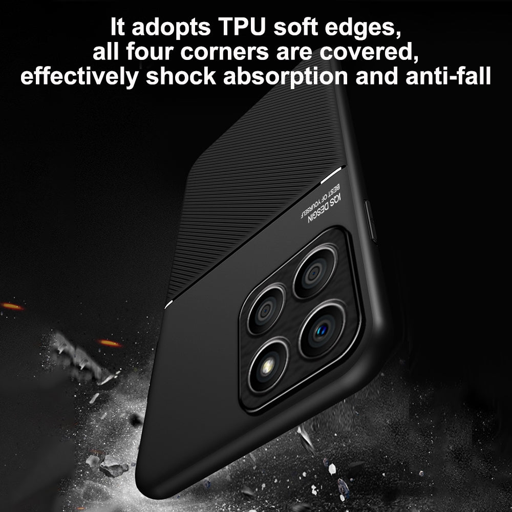 For-Honor-X8b-Classic-Tilt-Strip-Grain-Magnetic-PC-Hybrid-TPU-Phone-Case(Green)