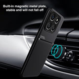 For-Honor-X8b-Classic-Tilt-Strip-Grain-Magnetic-PC-Hybrid-TPU-Phone-Case(Black)