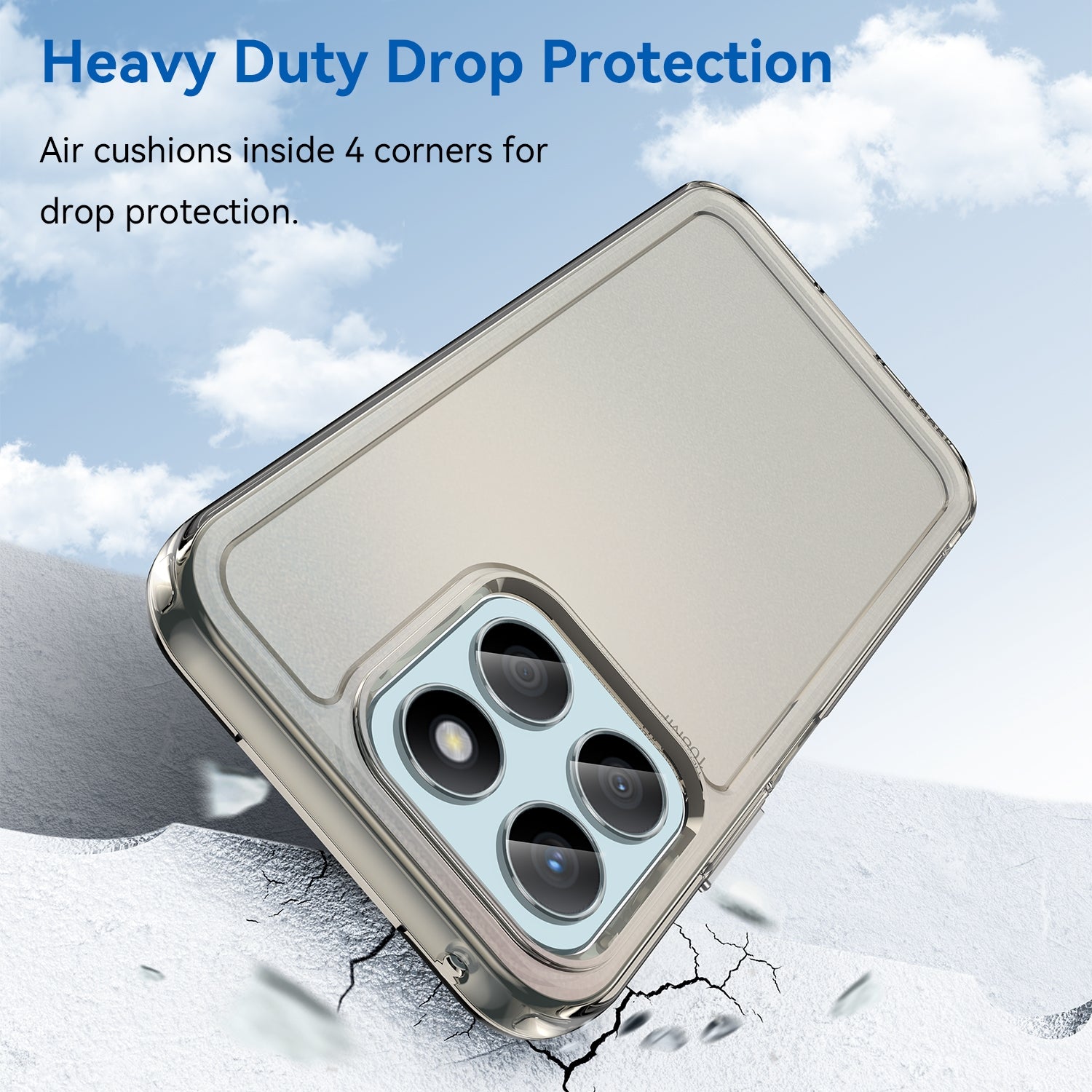 For-Honor-X8b-Candy-Series-TPU-Phone-Case(Transparent-Grey)