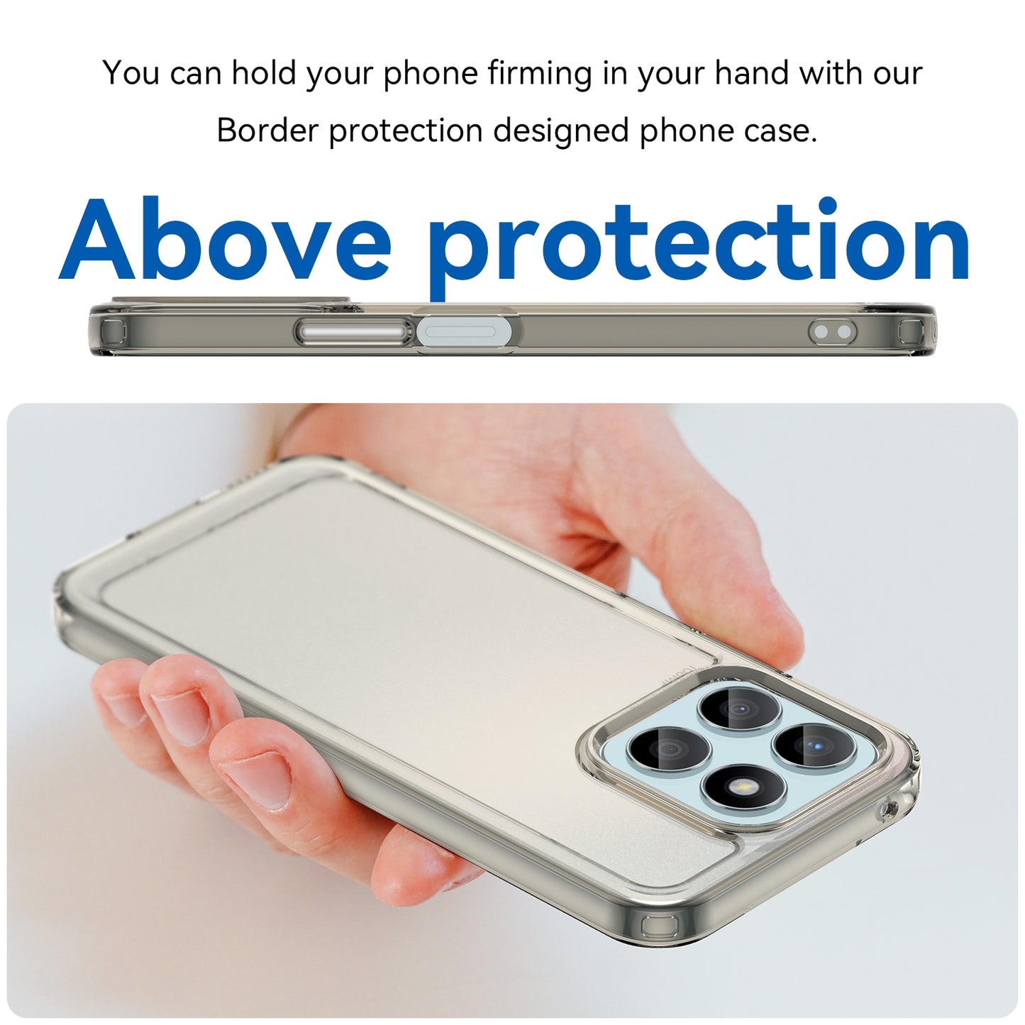 For-Honor-X8b-Candy-Series-TPU-Phone-Case(Transparent-Grey)