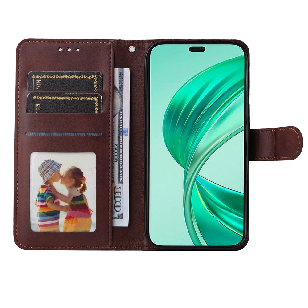 For-Honor-X8b-Classic-Calf-Texture-Flip-Leather-Phone-Case(Brown)