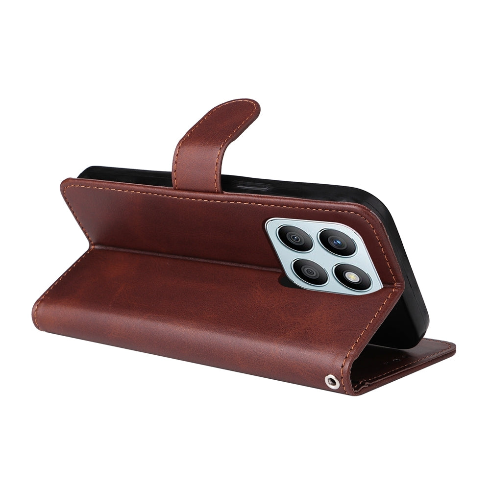 For-Honor-X8b-Classic-Calf-Texture-Flip-Leather-Phone-Case(Brown)