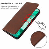 For-Honor-X8b-Magnetic-Closure-Leather-Phone-Case(Brown)