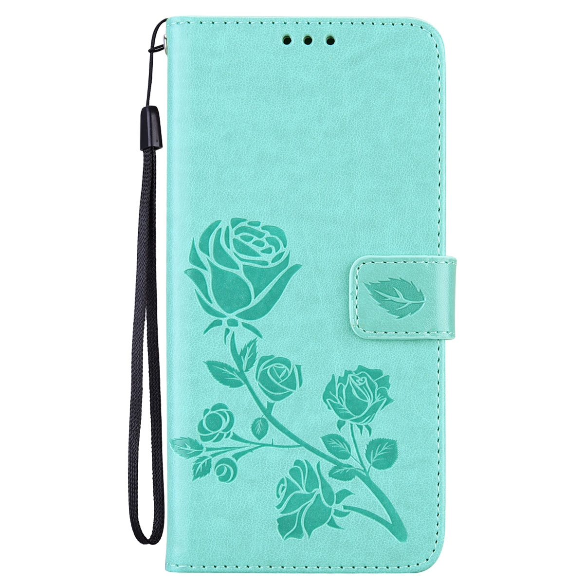 For-Honor-X8b-Rose-Embossed-Flip-PU-Leather-Phone-Case(Green)
