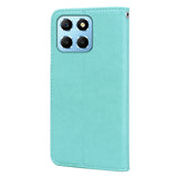 For-Honor-X8b-Rose-Embossed-Flip-PU-Leather-Phone-Case(Green)
