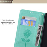 For-Honor-X8b-Rose-Embossed-Flip-PU-Leather-Phone-Case(Green)