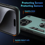 For-Honor-X8b-Shockproof-Metal-Ring-Holder-Phone-Case(Green)