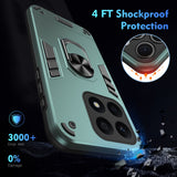 For-Honor-X8b-Shockproof-Metal-Ring-Holder-Phone-Case(Green)