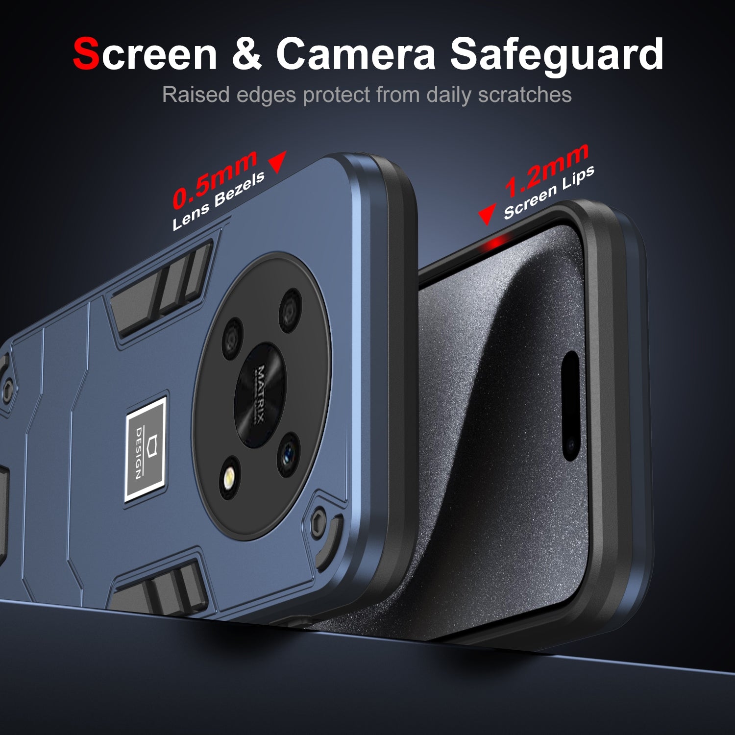 For-Honor-X9-5G-2-in-1-Shockproof-Phone-Case(Blue)