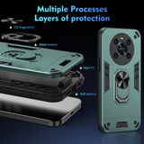 For-Honor-X9-Shockproof-Metal-Ring-Holder-Phone-Case(Green)