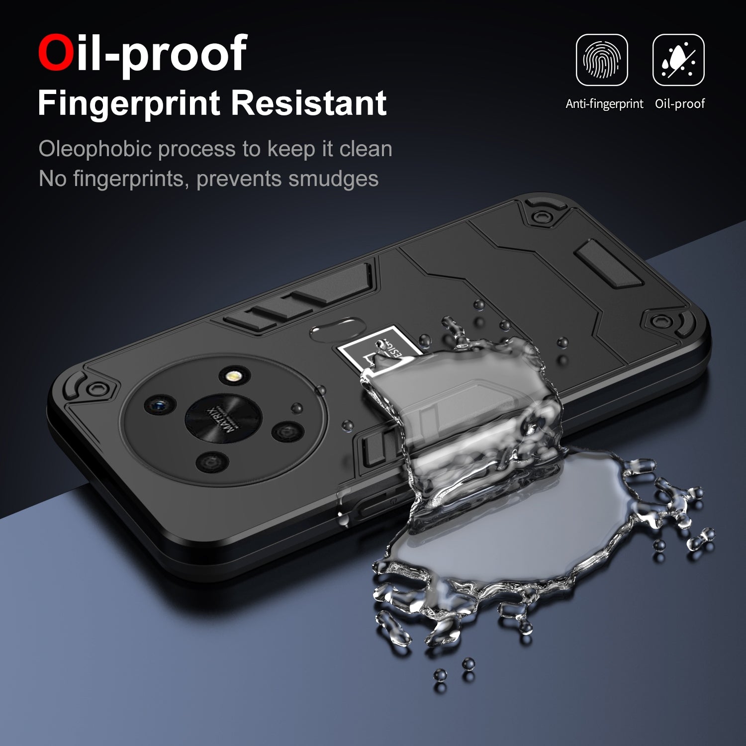 For-Honor-X9-5G-2-in-1-Shockproof-Phone-Case(Black)