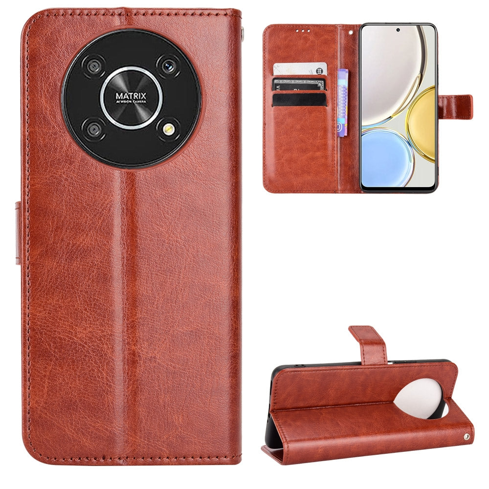 For-Honor-X9-5G-/-Magic4-Lite-/-X30-Crazy-Horse-Texture-Horizontal-Flip-Phone-Leather-Case(Brown)