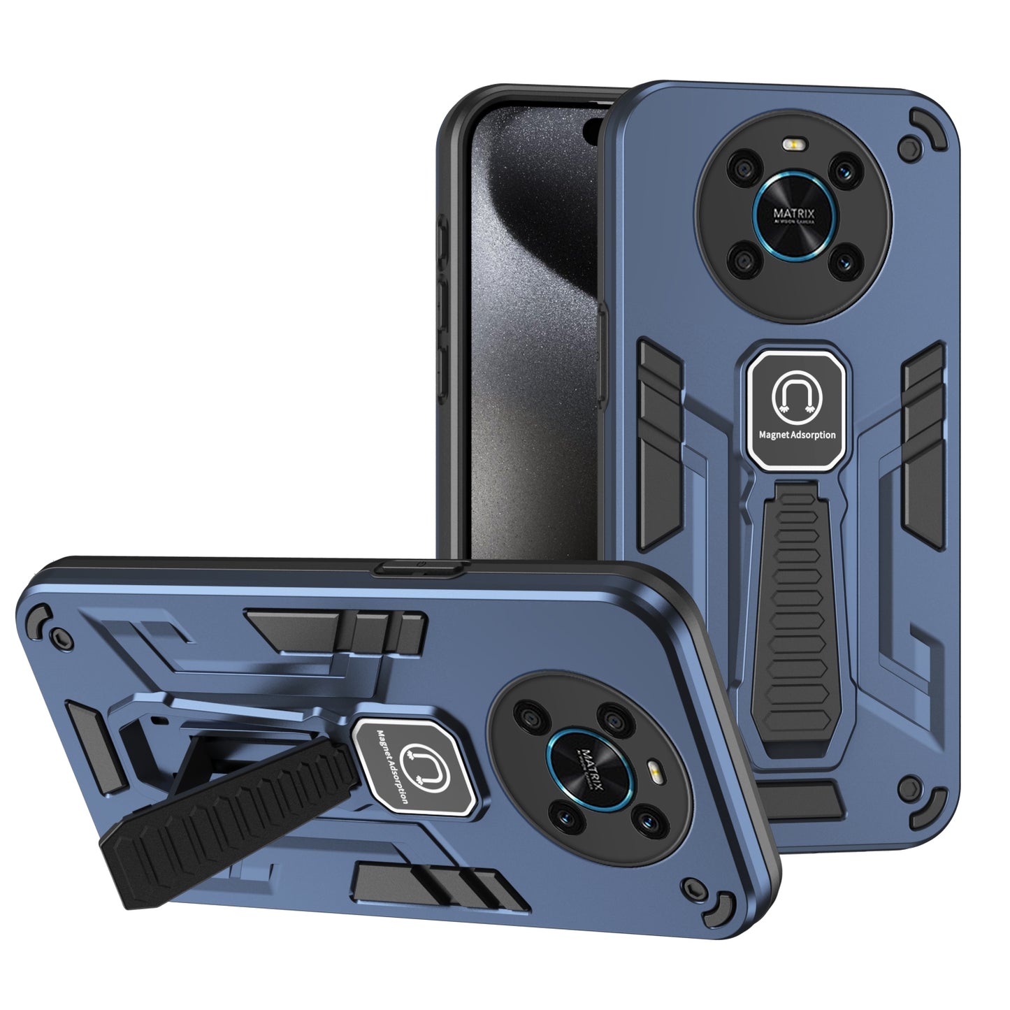 For-Honor-X9-Shockproof-Holder-Phone-Case(Blue)