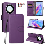 For-Honor-X9a-5G-/-X40-5G-/-Magic5-Lite-Litchi-Texture-RFID-Blocking-3-Card-Wallet-Leather-Phone-Case(Purple)
