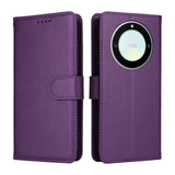 For-Honor-X9a-5G-/-X40-5G-/-Magic5-Lite-Litchi-Texture-RFID-Blocking-3-Card-Wallet-Leather-Phone-Case(Purple)