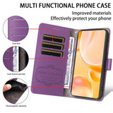 For-Honor-X9a-5G-/-X40-5G-/-Magic5-Lite-Litchi-Texture-RFID-Blocking-3-Card-Wallet-Leather-Phone-Case(Purple)
