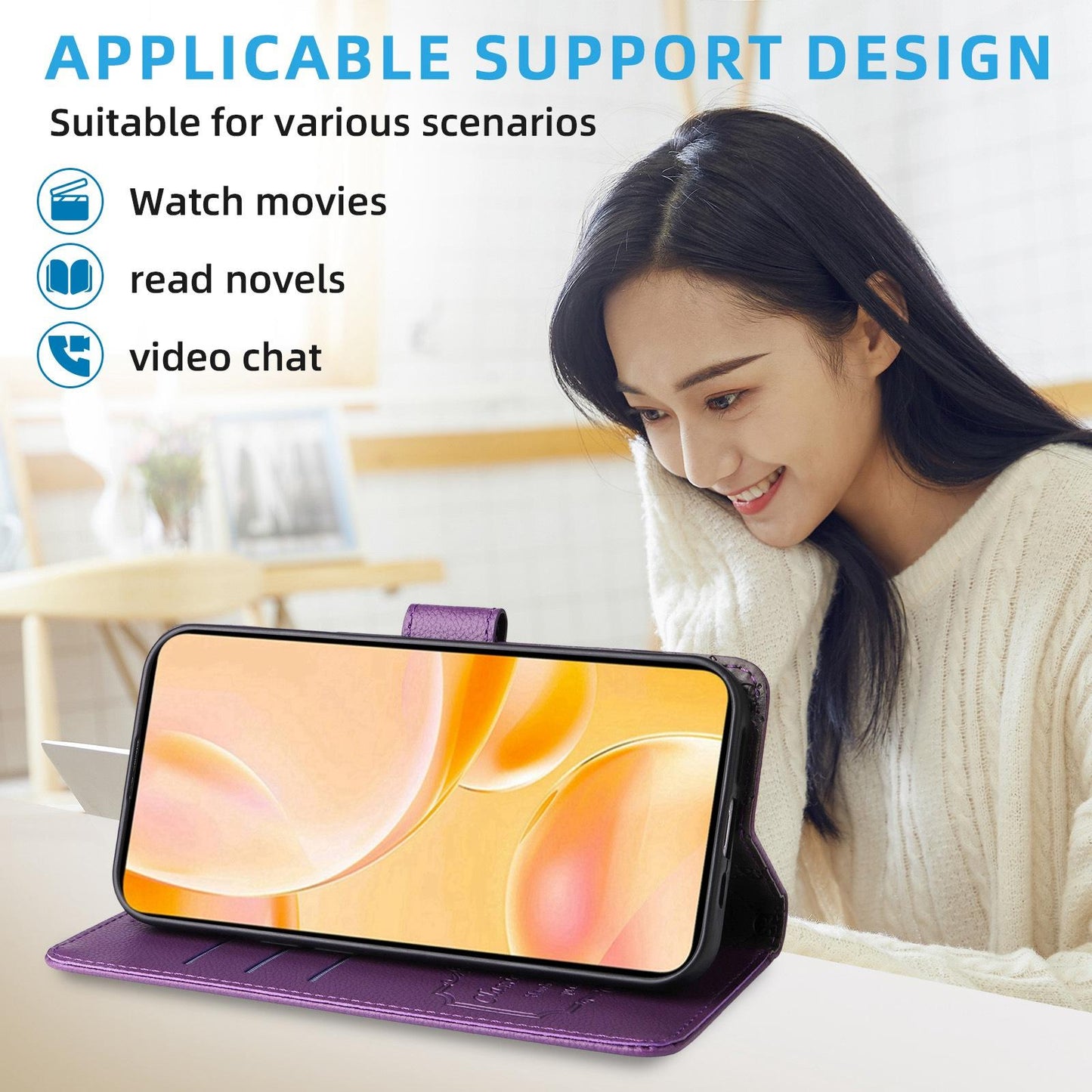 For-Honor-X9a-5G-/-X40-5G-/-Magic5-Lite-Litchi-Texture-RFID-Blocking-3-Card-Wallet-Leather-Phone-Case(Purple)