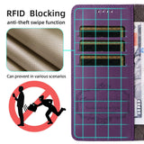 For-Honor-X9a-5G-/-X40-5G-/-Magic5-Lite-Litchi-Texture-RFID-Blocking-3-Card-Wallet-Leather-Phone-Case(Purple)