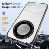 For-Honor-X9a-Anti-slip-Clear-Acrylic-Hybrid-TPU-Phone-Case(Black)