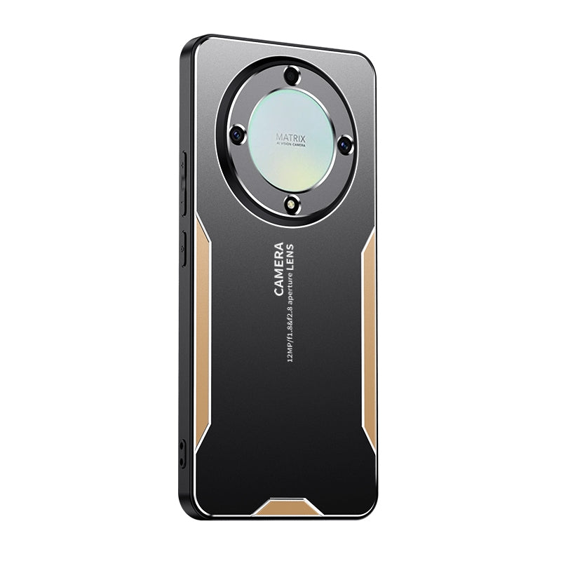 For-Honor-X9a-Blade-Series-TPU-Hybrid-Metal-Phone-Case(Gold)