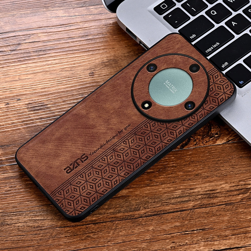 For-Honor-X9a-AZNS-3D-Embossed-Skin-Feel-Phone-Case(Brown)