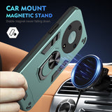 For-Honor-X9a-Shockproof-Metal-Ring-Holder-Phone-Case(Green)