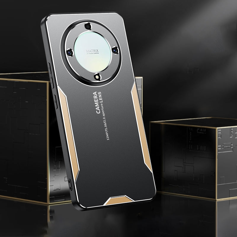For-Honor-X9a-Blade-Series-TPU-Hybrid-Metal-Phone-Case(Gold)