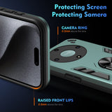 For-Honor-X9a-Shockproof-Metal-Ring-Holder-Phone-Case(Green)