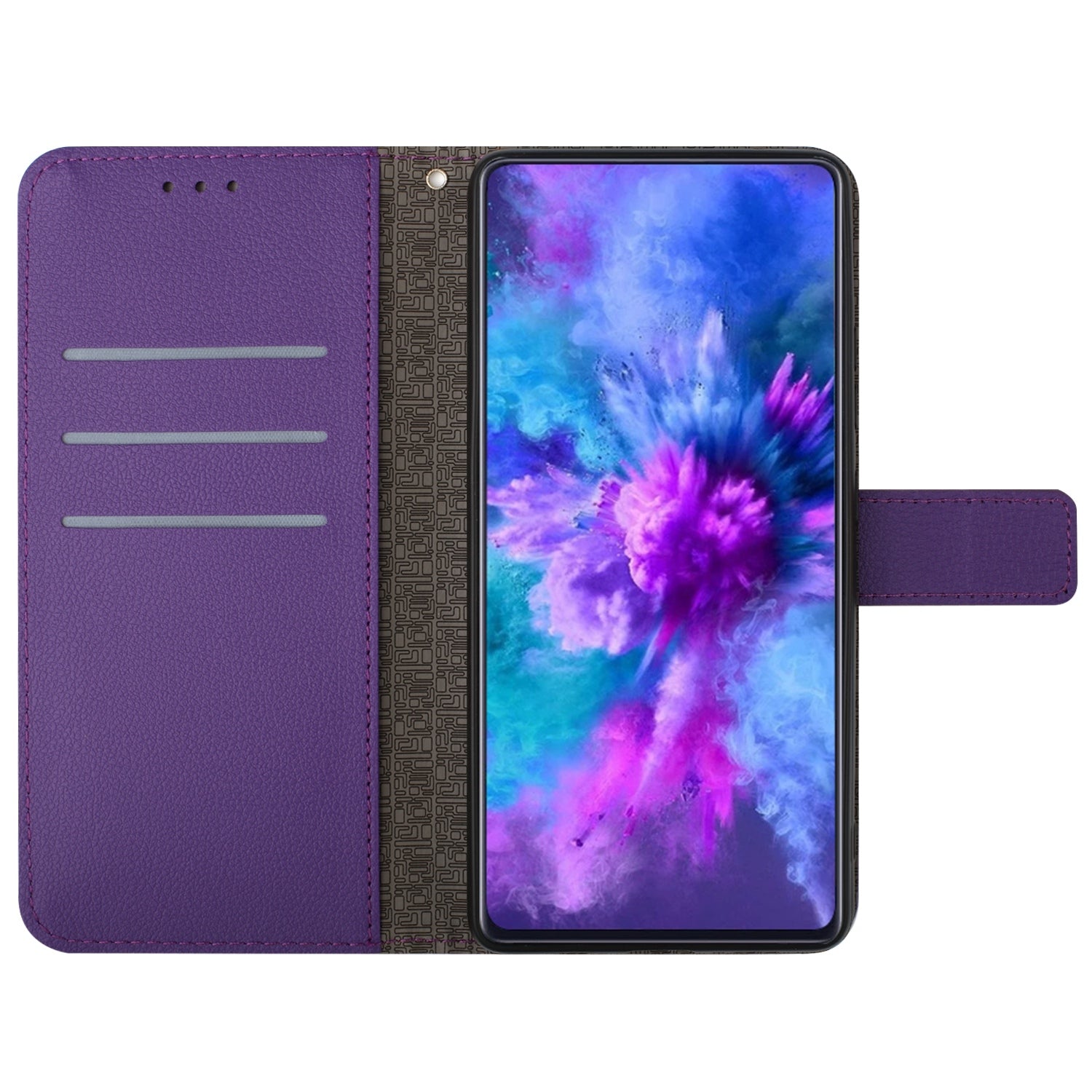 For-Honor-X9a-/-Magic5-Lite-5G-Rhombic-Grid-Texture-Leather-Phone-Case(Purple)