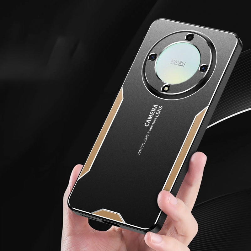 For-Honor-X9a-Blade-Series-TPU-Hybrid-Metal-Phone-Case(Gold)