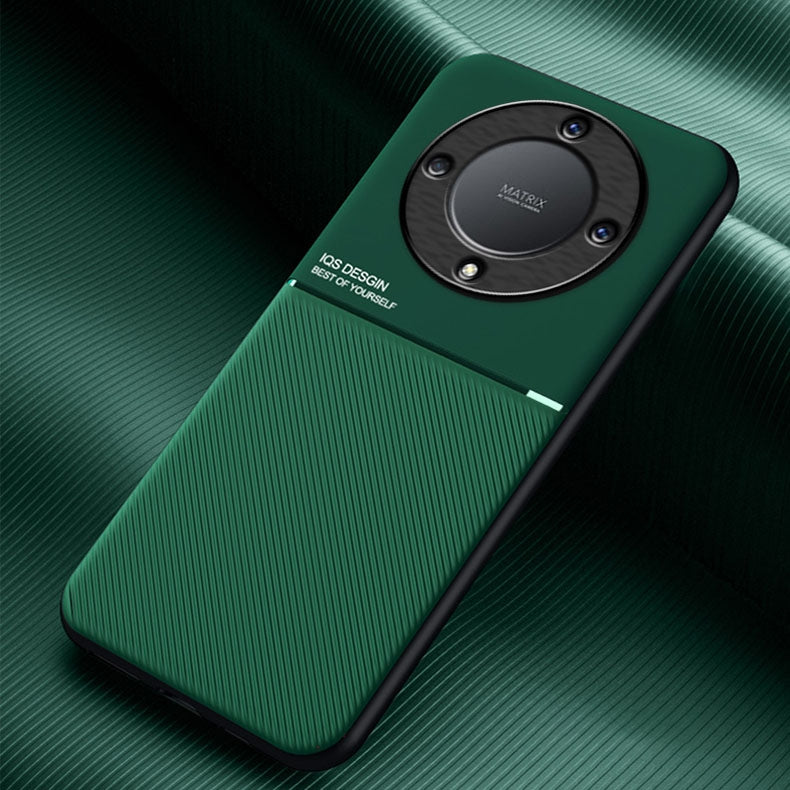 For-Honor-X9a-Classic-Tilt-Strip-Grain-Magnetic-PC-Hybrid-TPU-Phone-Case(Green)