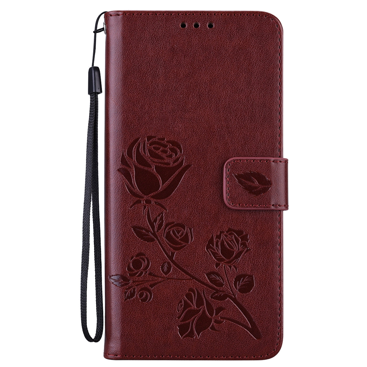 For-Honor-X9a-/-Magic-5-Lite-Rose-Embossed-Flip-PU-Leather-Phone-Case(Brown)
