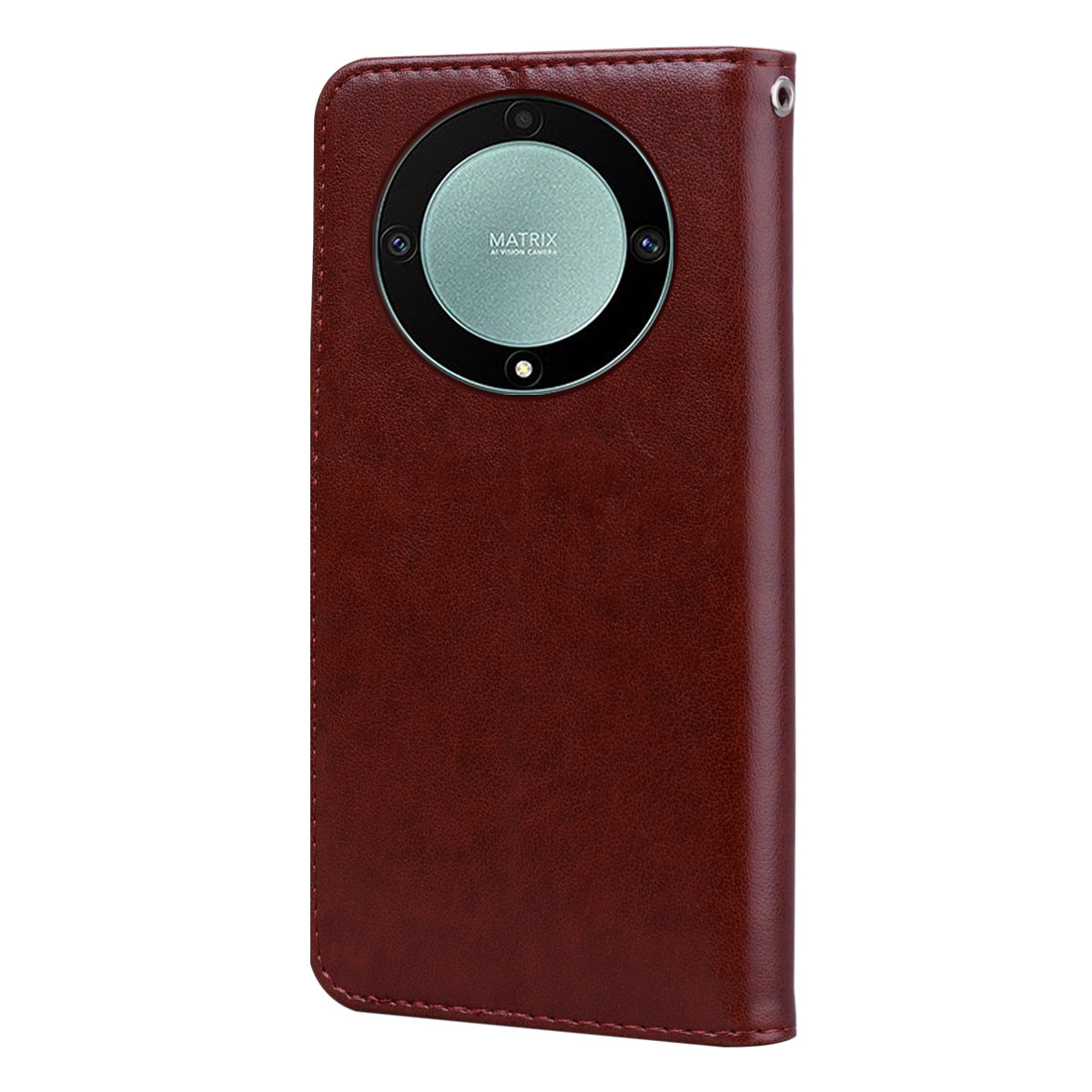 For-Honor-X9a-/-Magic-5-Lite-Rose-Embossed-Flip-PU-Leather-Phone-Case(Brown)