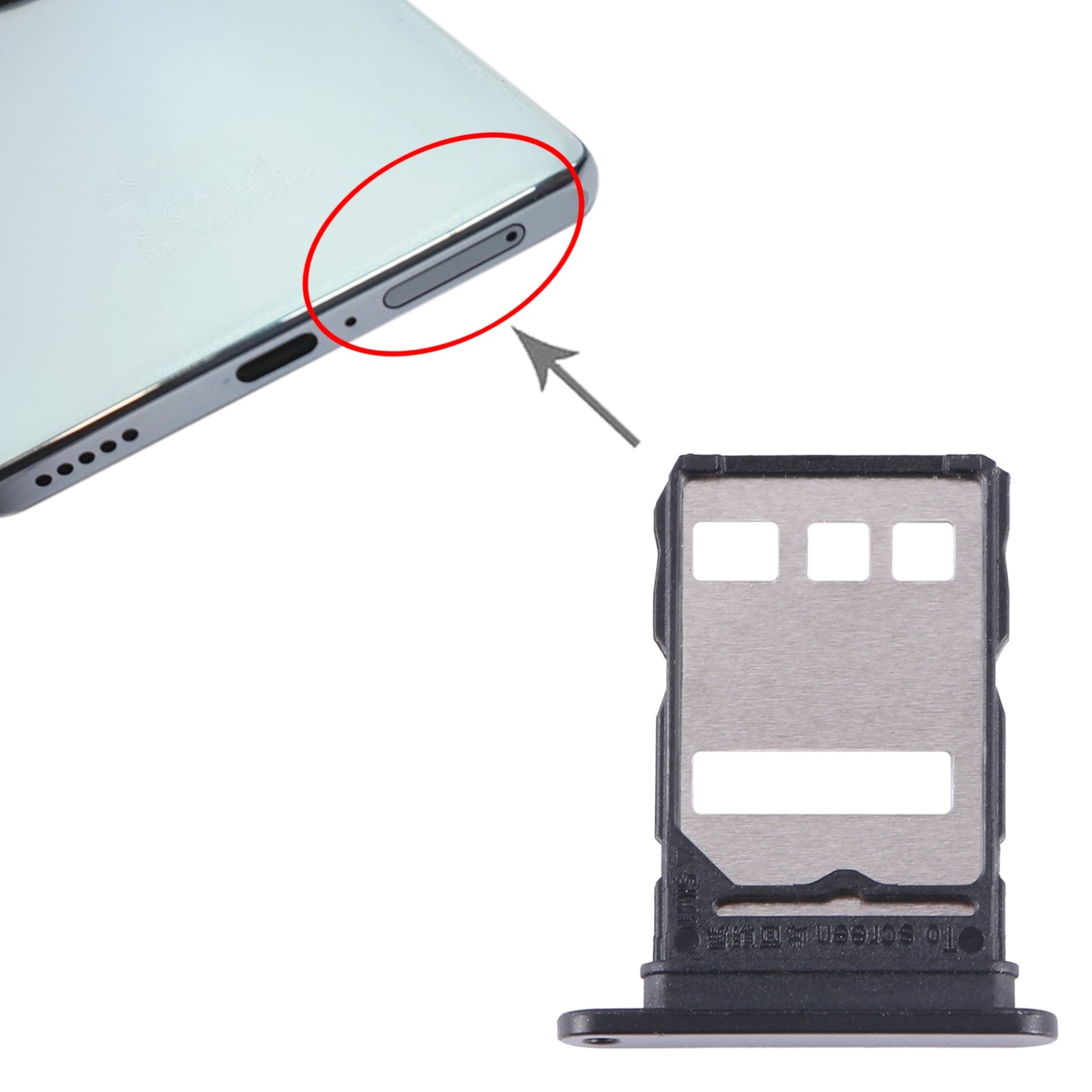 For-Honor-X9a-SIM-Card-Tray-(Black)