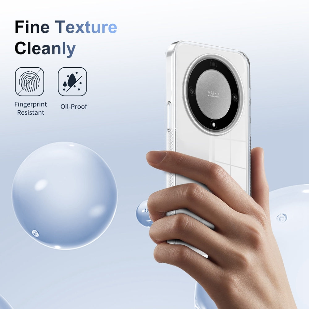 For-Honor-X9a-Anti-slip-Clear-Acrylic-Hybrid-TPU-Phone-Case(Transparent)