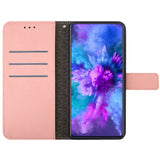 For-Honor-X9a-/-Magic5-Lite-5G-Rhombic-Grid-Texture-Leather-Phone-Case(Pink)