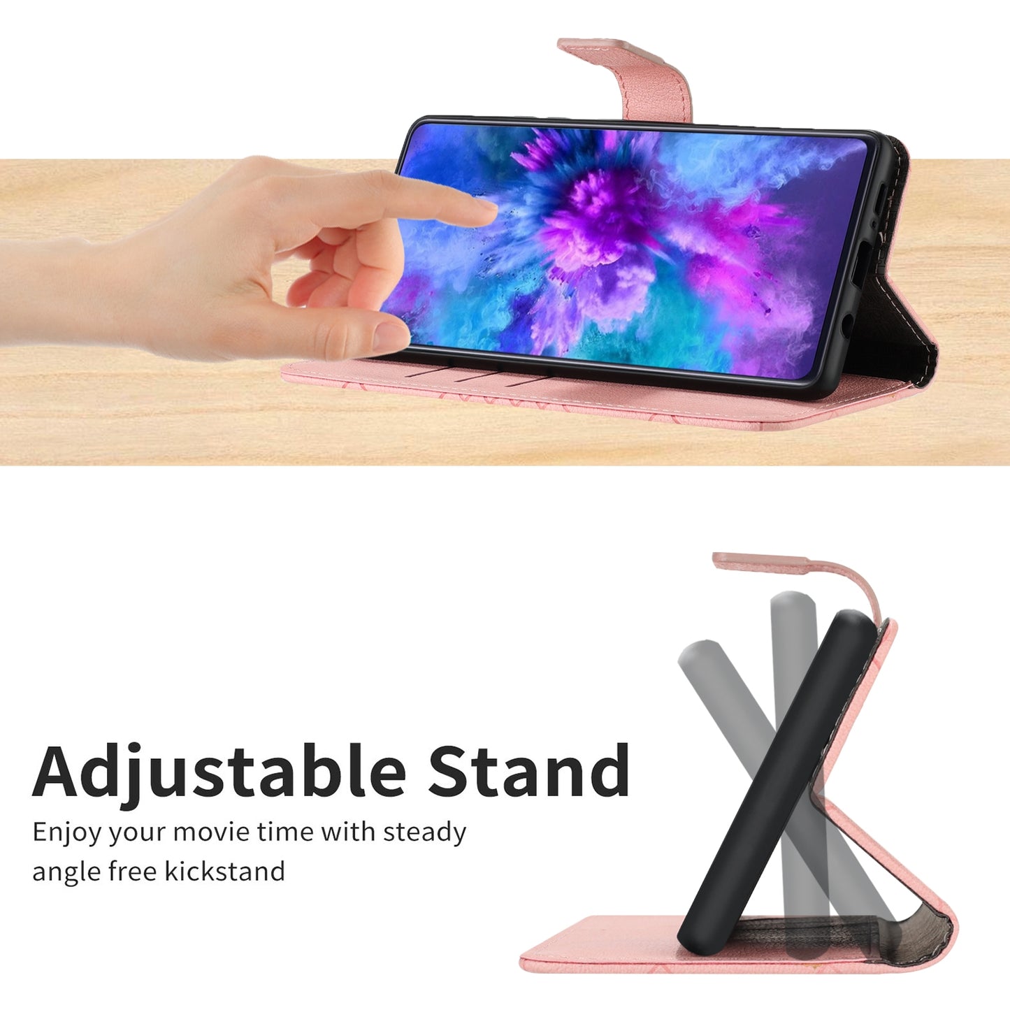 For-Honor-X9a-/-Magic5-Lite-5G-Rhombic-Grid-Texture-Leather-Phone-Case(Pink)