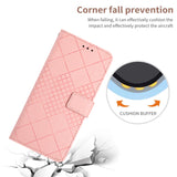 For-Honor-X9a-/-Magic5-Lite-5G-Rhombic-Grid-Texture-Leather-Phone-Case(Pink)
