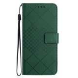 For-Honor-X9a-/-Magic5-Lite-5G-Rhombic-Grid-Texture-Leather-Phone-Case(Green)