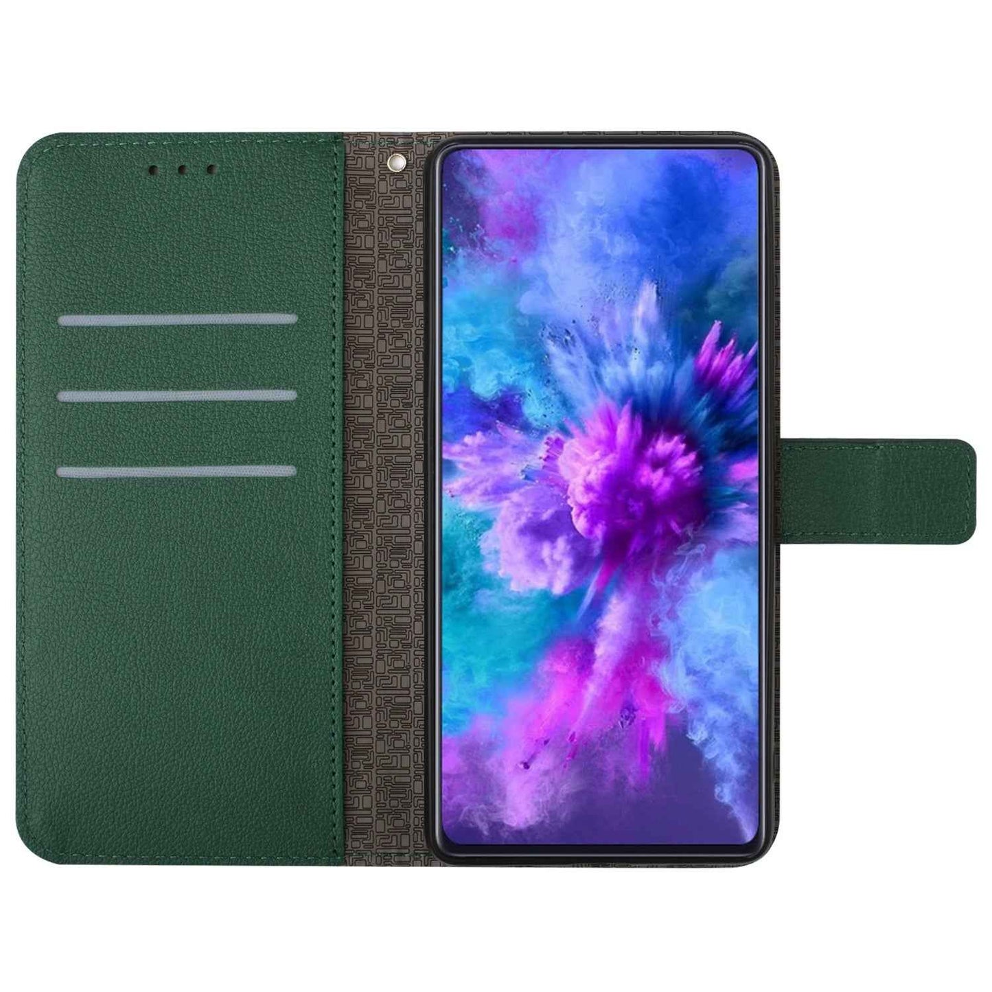 For-Honor-X9a-/-Magic5-Lite-5G-Rhombic-Grid-Texture-Leather-Phone-Case(Green)