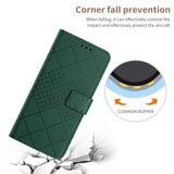 For-Honor-X9a-/-Magic5-Lite-5G-Rhombic-Grid-Texture-Leather-Phone-Case(Green)