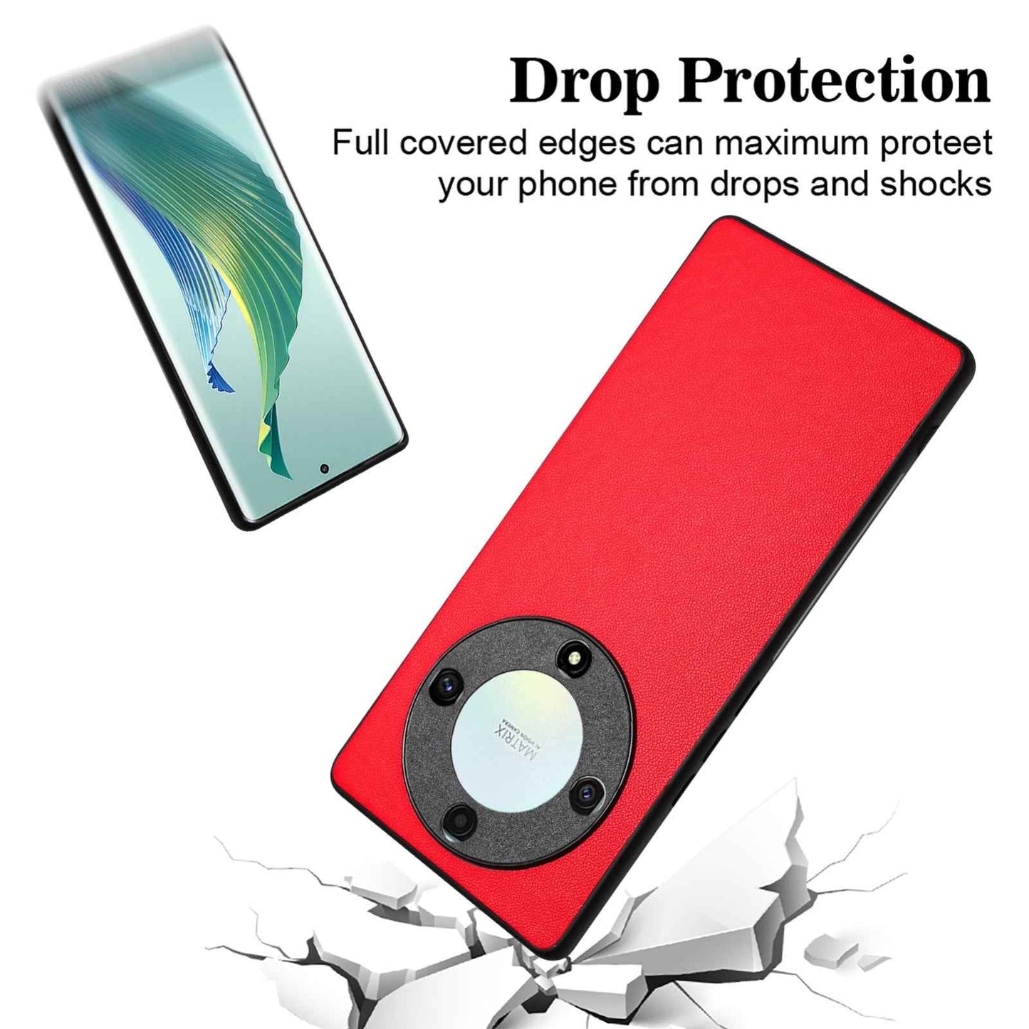 For-Honor-X9a/Magic5-Lite-R20-Leather-Pattern-Phone-Single-Case(Red)